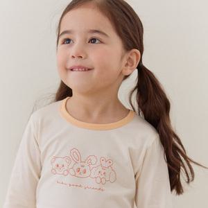 [키키스토리] 굿프렌즈_오렌지 코튼모달 긴팔 실내복