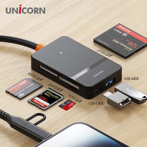 UNICORN USB3.2 Gen1 6in1 USB허브+멀티카드리더기 C+A타입젠더 XC-6000M