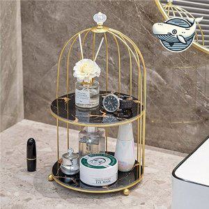 모던 골드 스틸 화장품 정리대 뷰티 수납 (WFGXEM4)