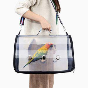 앵무새 투명 이동장 휴대용 이동가방 새장 외출 대형 이동 장 애무새 가방