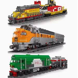 RC 레고 호환 MOLD KING 기술 RC EMD 디젤 기관차 빌딩 블록 리모컨 기차 벽돌 장난감 어린이 크리스마스