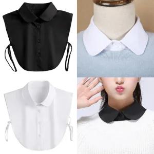 레이어드 라운드 넥 카라 페이크 셔츠/넥케이프/베이직/모던/심플/예쁜/간편/편리/깔끔/포인트/디자인/다양