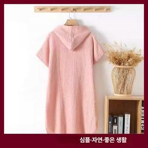 일본 MUJ 순면 어린이 후드 목욕가운 순면가운 아동