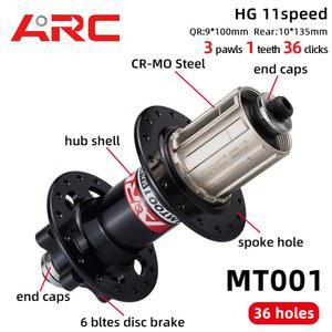 자전거 ARC MT001 허브 베어링 MTB 소음 큐브 시마노 12 속도 BMX 후방 밀폐형 QR 36 스텐레스 프리허브