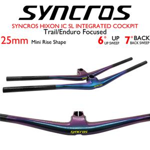 SYNCROS Hixon IC SL MTB 핸들바 카본 일체형 조종석 그라데이션 컬러 4  OR 5  스파크 프레임 호환되는 라
