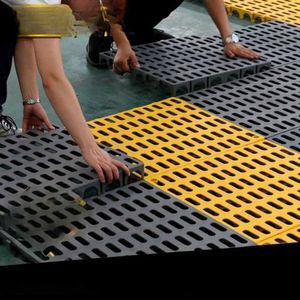 바닥 깔판 플라스틱 화장실 물류 육각형 만능발판 먼지제거