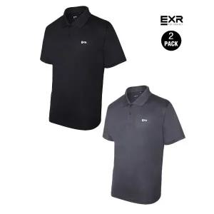 [EXR] 25SS 올라운드 남성 메쉬 카라 티셔츠 1+1 그레이+블랙