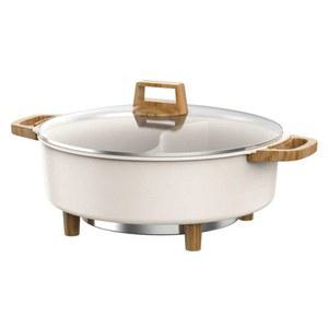 전기 훠궈냄비 홈파티 반반냄비 6L 찜기 멀티쿠커 원형 제어 여행용 전골 다용도 특수