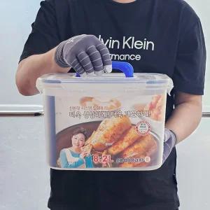 쿨맥시 원핸들 직16호 (8.2L) 직사각 밀폐용기 김치통 반찬통 밀폐 찬통 보관