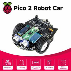 Raspberry Pi Pico 2 로봇 자동차 키트 프로그래밍 가능한 자동차 사용 DIY 전자 프로젝트 용 MicroPython