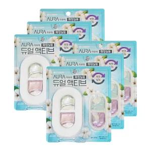 엘지 아우라 듀얼 액티브 화장실용 방향제 탈취제 클린코튼향 6ml 2입 6개
