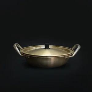 황 양은 찌개 냄비 7size 택1/캠핑용양은냄비/양은양수냄비/황냄비양수/양수양은냄비/가벼운노란냄비