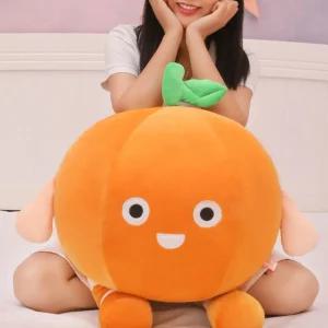 귀여운 감귤 찰떡 쿠션 인형 65cm 모찌 오렌지 애착