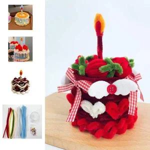 [콩심팥심]키밍 DIY 케이크 패키지 재료 수납함 생일선물 키트 모루케이크만들기 귀여운