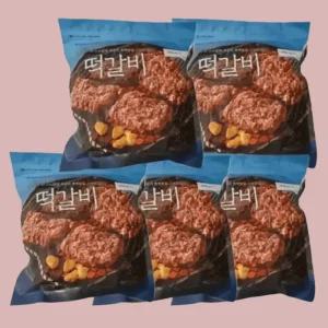 피코크 직화구이 떡갈비 반찬 냉동 450g 5개