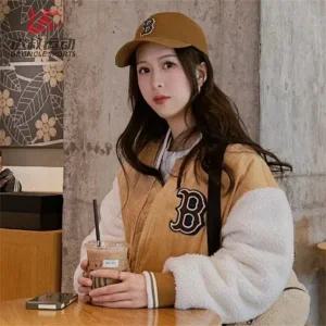 코듀로이 자켓 재킷 셔츠 남방 골덴 캐주얼 점퍼 잠바 MLB 커플 야구 유니폼 남여공용 대비 컬러 스플라이