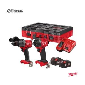 밀워키 M18 FPP2A3-502P18V 5.0Ah FUEL 충전 콤보 세트(임팩+햄머)