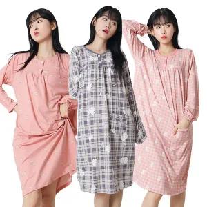 폭스 피치기모 캐릭터 시보리 원피스 잠옷 E5 여성용