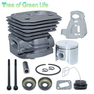실린더 피스톤 가이드 플레이트 연료 오일 캡 씰, Husqvarna 340 345 350 체인톱 엔진 상단 재건 부품에 , 44mm