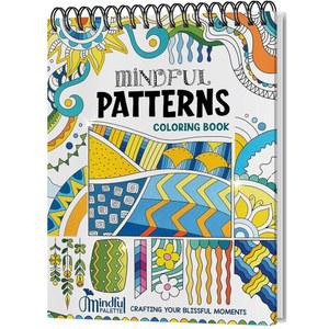 여성용 성인 컬러링북 나선형 바운드, 마커용 두꺼운 종이 30가지 패턴 디자인