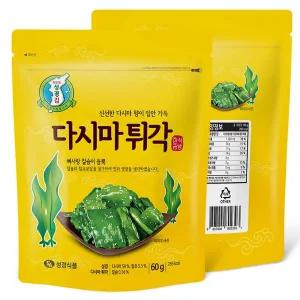 지도표 성경김 다시마 튀각 60g 10개 한박스