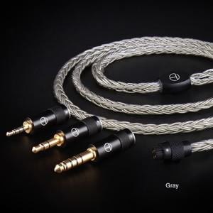 TRN T2 PRO 16 코어 실버 도금 HIFI 업그레이드 케이블 KZ CCA 이어폰 VX V90S ZSX MT1 용 3.5/2.5/4.4mm