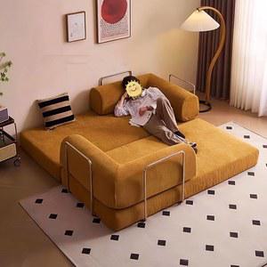 다용도 좁은공간 원룸 좌식 접이식 소파 모듈 침대형 패브릭 압축 침대