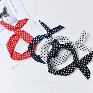 베이직 와이어 머리띠 84cm 복고 스카프 헤어밴드