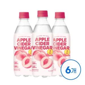 클룹 애사비소다 신비복숭아 제로 500ml 6입