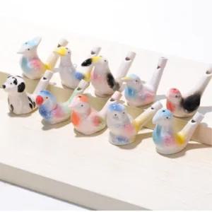 도자기 물피리 새모양 과학교구 악기 5P 실험 관찰