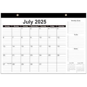 탁상 달력 2025-2026 - 2025년 7월부터 2026년 12월까지 18개월 달력, 두꺼운 종이가 있는 12인치 x 17인치, 검은색
