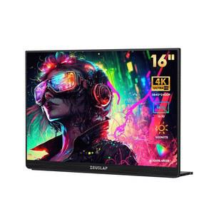 제우스랩 16인치 4K 3840*2400P UHD 16:10 삼성 DEX 휴대폰, 노트북/PC, 닌텐도 스위치 확장 화면, PS5 서브스크린용 100%sRGB 휴대용 모니터