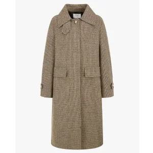 [JJ지고트](의정부점)울 체크 백 래글런 칼라 코트 (GPBA0CTJ31)
