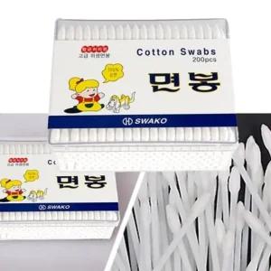 뷰티 화장면봉 200P 국내산 사각통면봉 면봉 뷰티 메이크업 위생 용품 화장 순면 종이 고급