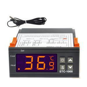 자동차 쿨링팬 STC-1000 220V 12V 24V 디지털 온도 컨트롤러 조절기 인큐베이터 릴레이 LED 10A 가열 냉각