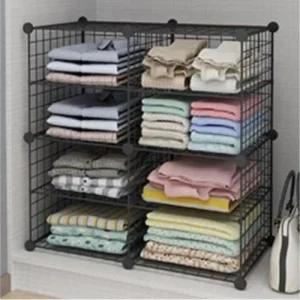 철제 옷 정리 선반 수납 다용도 조립식 4층 2열 (47Nx9)