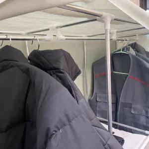 간이 조립식 3단 비키니옷장 그레이 시스템행거 조립식옷장 간이옷장 비키니옷장