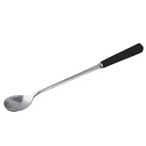 [골드스마일]블랙 롱스푼 롱스푼 블랙 도자기 티포크 거품기 티스