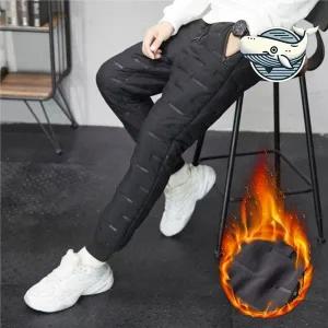 따뜻한 레이어드 패딩 바지 겨울용 기본 팬츠 건빵바지 깔깔이바지