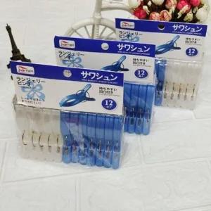 이불 건조 집게 블루 화이트 12P 세탁용 빨래 코너 클립 빨래집개 빨래건조 일광건조