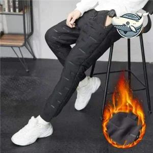 따뜻한 레이어드 패딩 바지 겨울용 기본 팬츠 건빵바지 깔깔이바지