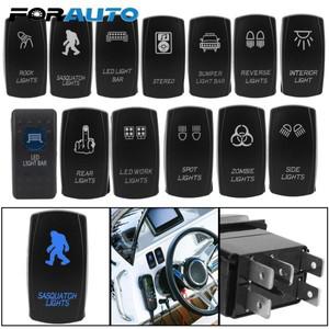 12V 24V UTV 자동차 보트 로커 토글 스위치 10A 20A 방수 조명 해양 ATV RZR RV 트럭 용 5 핀 ON Off