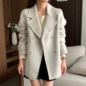 [플랜비컬렉션] 울 더블버튼 핸드메이드 숏코트_PM2510CT004D
