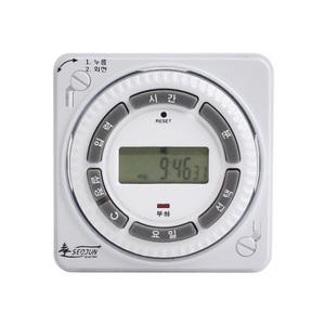 SJD-F16 서준전기 매입형 판넬치부형 타이머 콘센트 타임스위치 디지털타이머