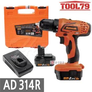 아임삭 AD314R 충전드릴 드라이버 14.4V 2.0Ah*2개 20단 토크조절 2단 속도조절
