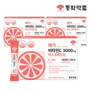 동화약품 메가 비타민C 3000 mg 아스코르빈산 3박스 (270포)