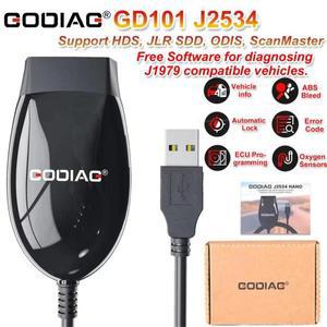 GODIAG GD101 오픈포트 2.0 J2534, 혼다 HDS 3.104.024, 토요타 테크스트림 V17.30.011, JLR SDD V163, 포