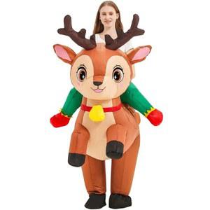 타는 루돌프 에어슈트 풍선 옷 산타 인형탈 인싸 파티 할로윈 의상