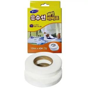 바지단 밑단 셀프 옷수선 매직 테이프 40M 2롤 패치