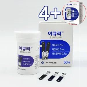 아큐라 혈당시험지 50매 검사지 ACURA 플러스 뷰 혈당측정기 당뇨병 소모성재료 지원